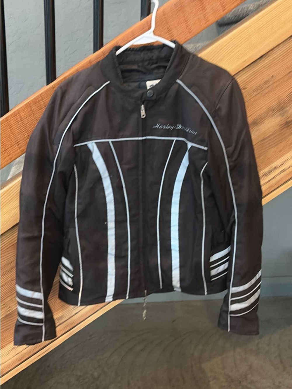 Harley-Davidson Black Jacket with Light Blue Accents
